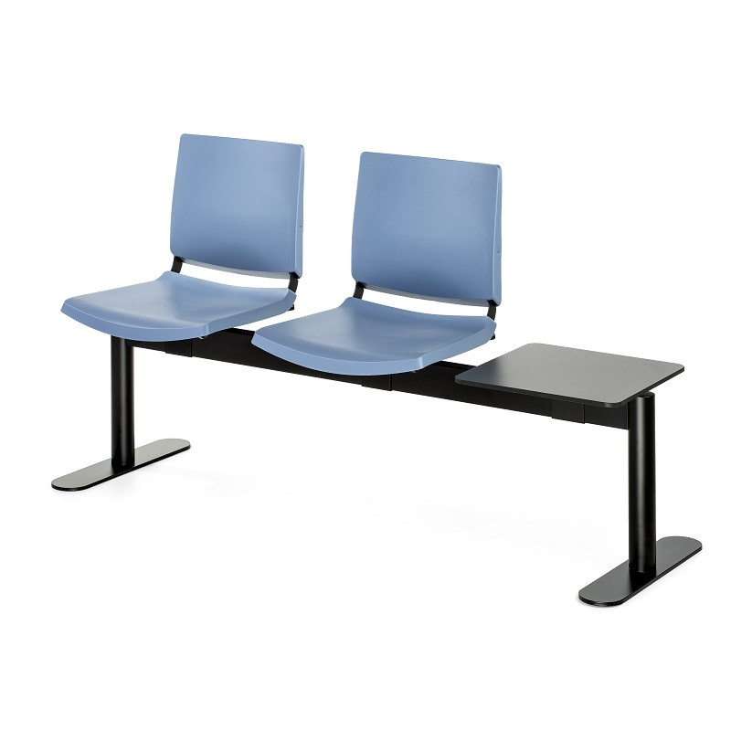 ATENEA BANCADA PLASTICA 3 PLAZAS + MESA